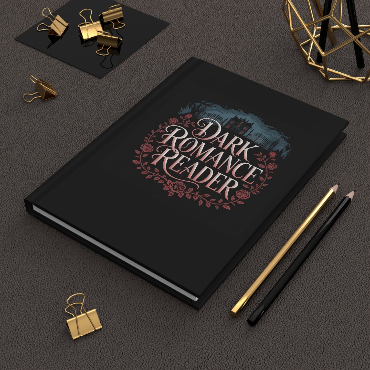 Dark Romance Reader Hardcover Journal — Gothic Floral Notebook for Book Lovers