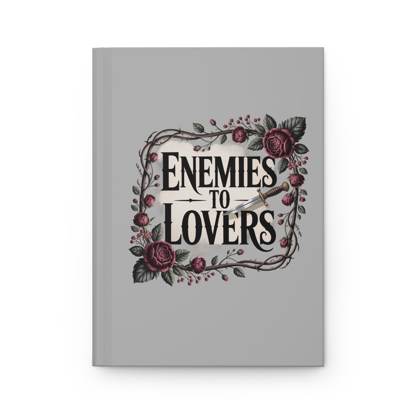 Enemies to Lovers Hardcover Journal — Romantic Floral Notebook for Writers & Gift